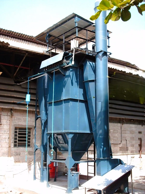 Sistema de exaustão industrial para pó